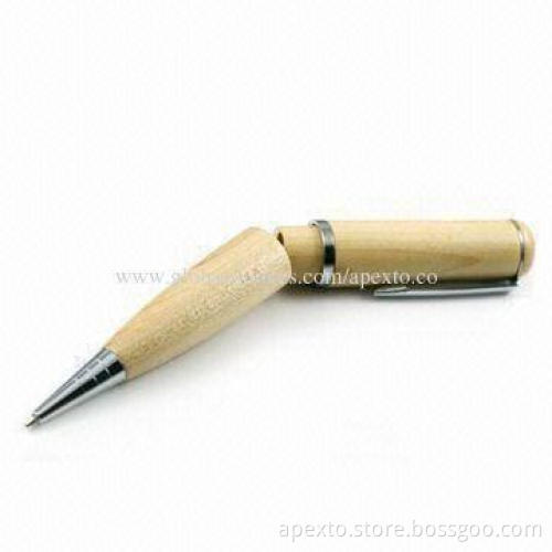 Wooden Pen USB Stick, Plug-and-play Function, PCs, No Driver Required